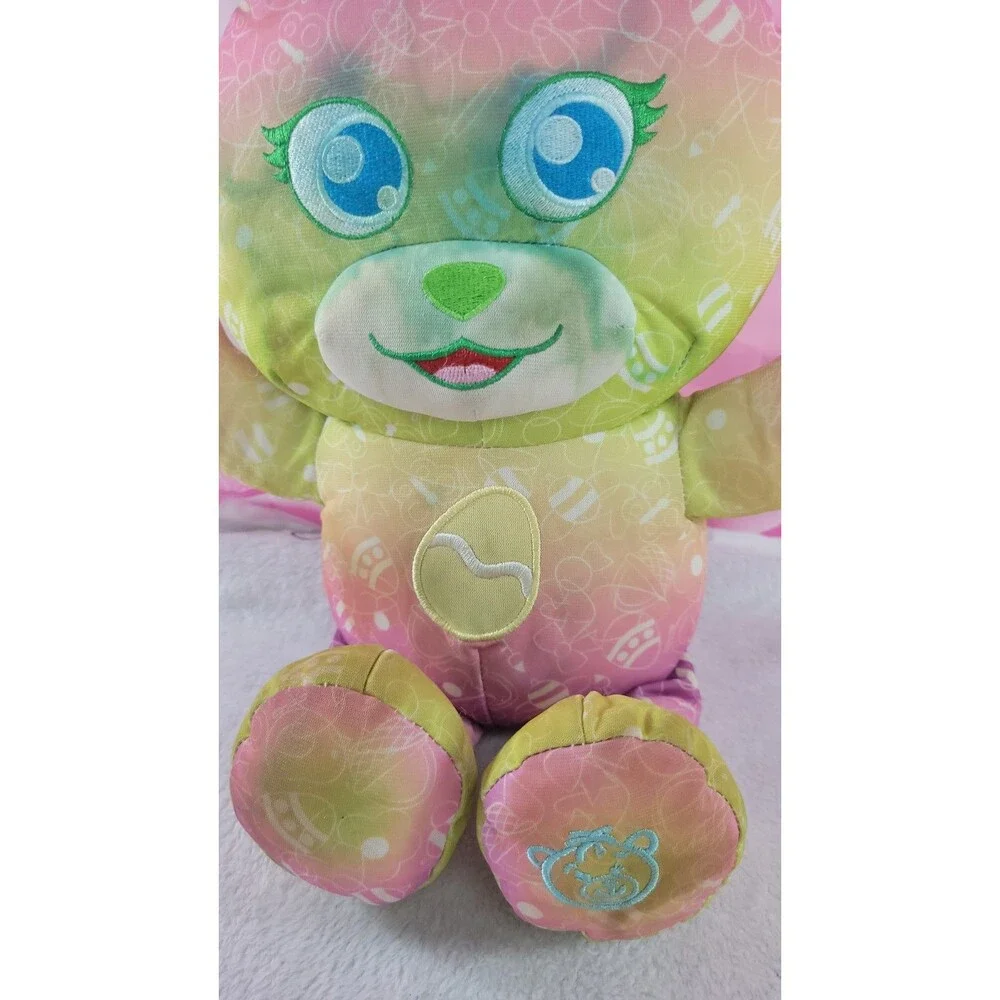 ​Tomy Doodle Bear Easter Egg Bunny Rabbit Pink Plush 17